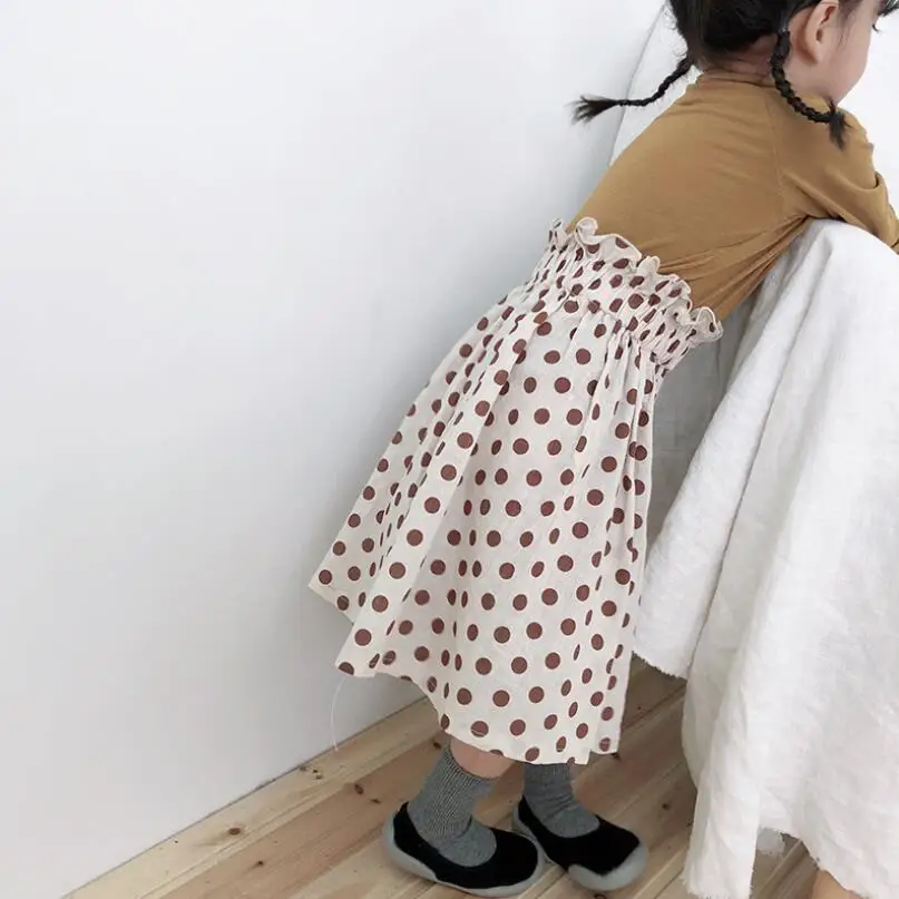 Детская одежда на весну осень лето юбки для девочек юбка пачка в горошек