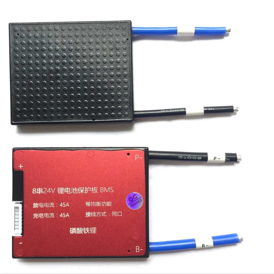 8S 24V LiFePO4 плата защиты батареи 15A 25A 35A 45A 60A функция баланса тока 8 ячеек PCB BMS