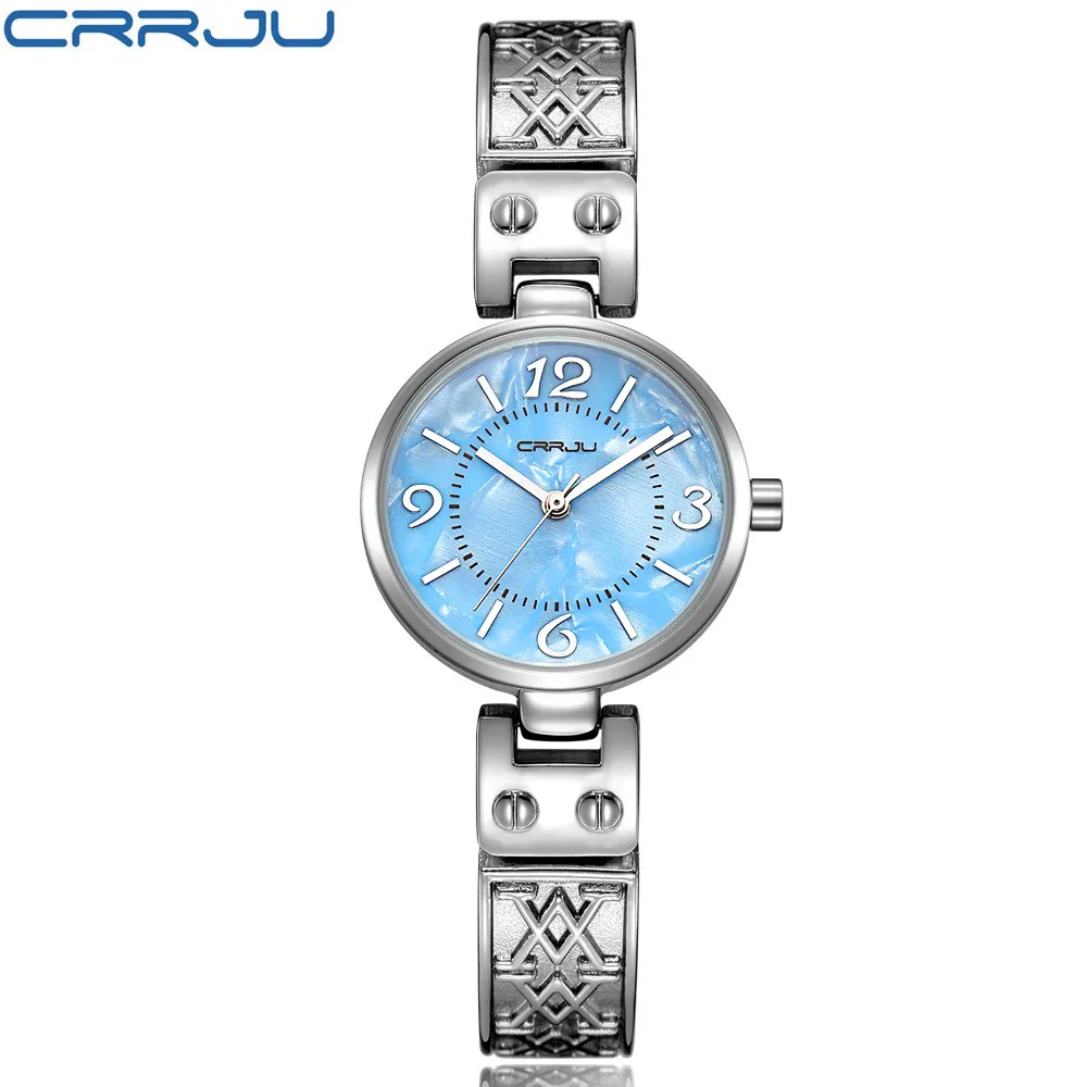 2017 праздничный памятный день подарок CRRJU женские креативные тонкие наручные часы