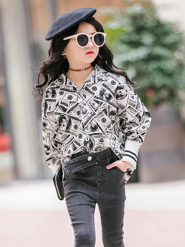 Весенняя рубашка для девочек новинка 2019 года Корейская версия рубашки с длинными