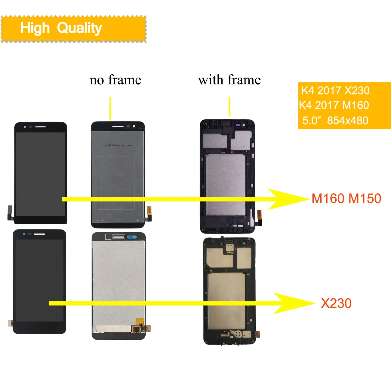 

Дисплейный модуль для LG K4, 2017 дюйма, сенсорный ЖК-экран с рамкой, ЖК-дисплей в сборе X230, X230DSF, M160, M150, M151