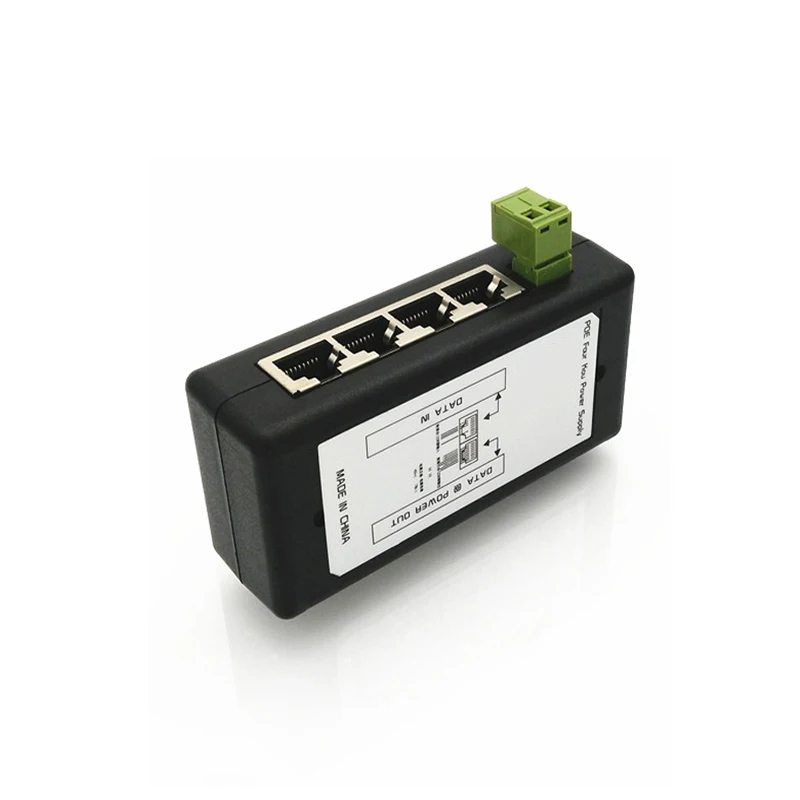 48V коммутатор питания через Ethernet 100 Мбит/с сетевой gigabit 4 Порты POE Стандартный RJ45