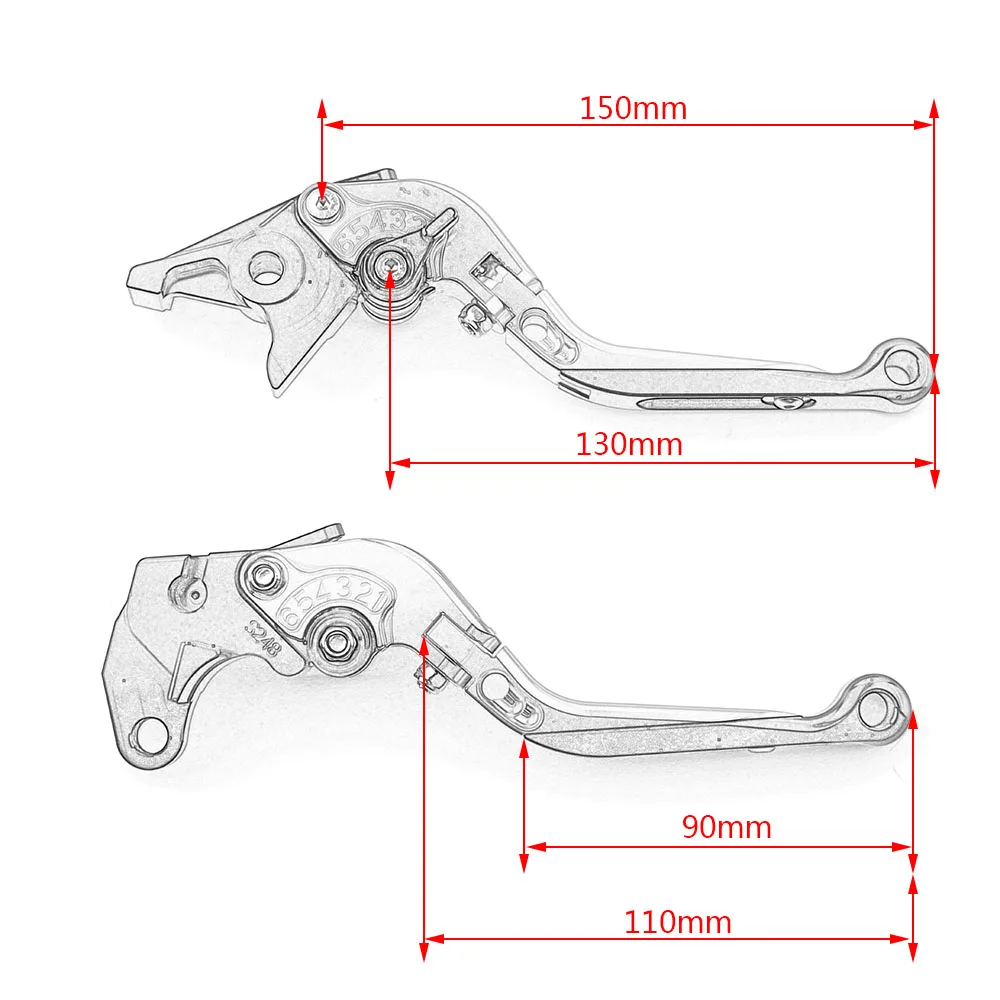 Рычаг с ЧПУ для Yamaha YZF R1 R6 R6S Канадская и европейская версия регулируемые складные