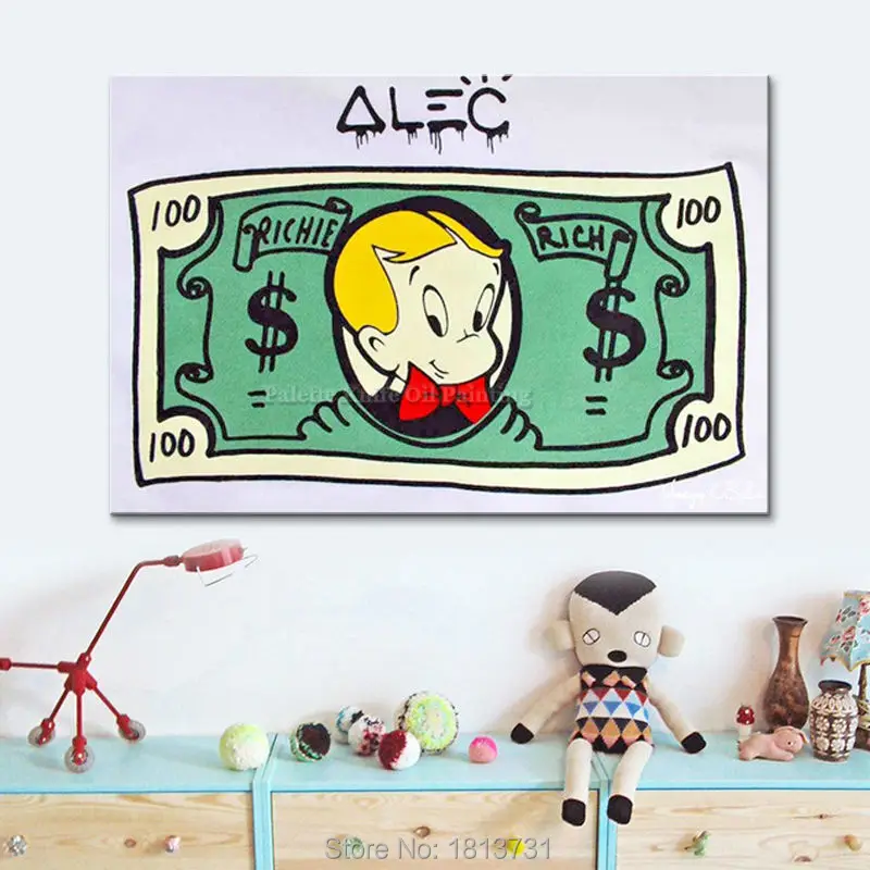 Картина Alec граффити поп арт уличное городское искусство деньги на холсте