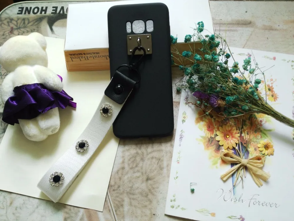 Милые сердцу драгоценный камень ремешок чехол для samsung galaxy S8 S9 plus s7 edge s6 note8 note9 N5 N4 A5 A7 s10 плюс s10e A9 M10 M20