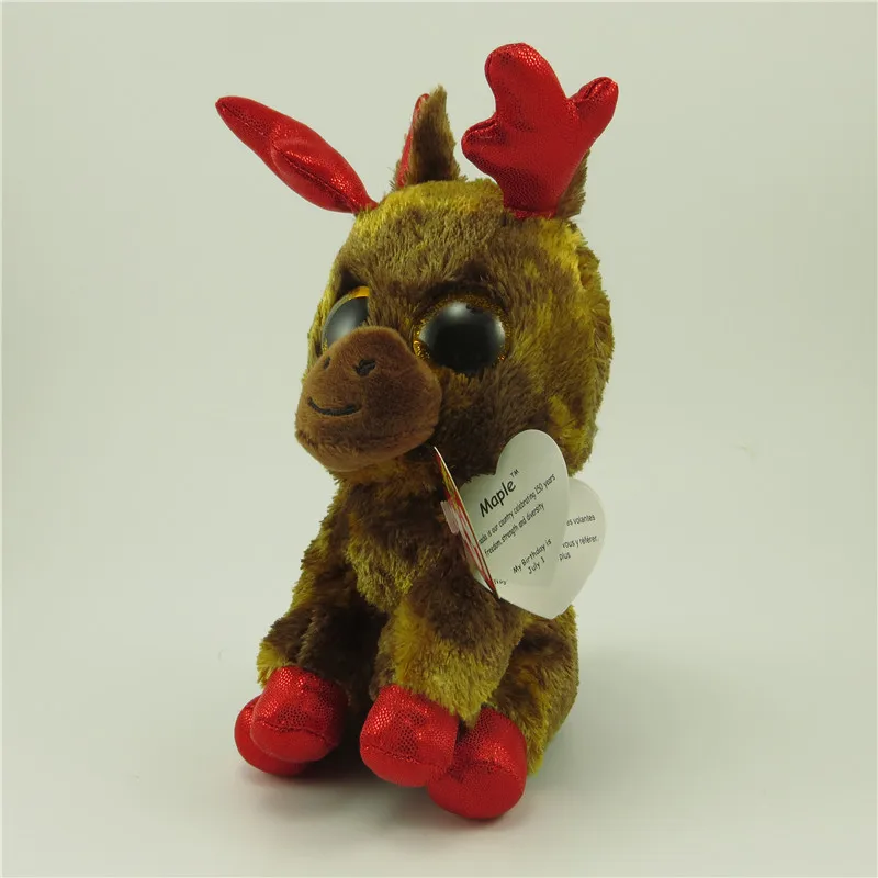 Новинка TY Toys бини Боос 6 &quotКлен Moose Канада плюшевый чучело большеглазая кукла