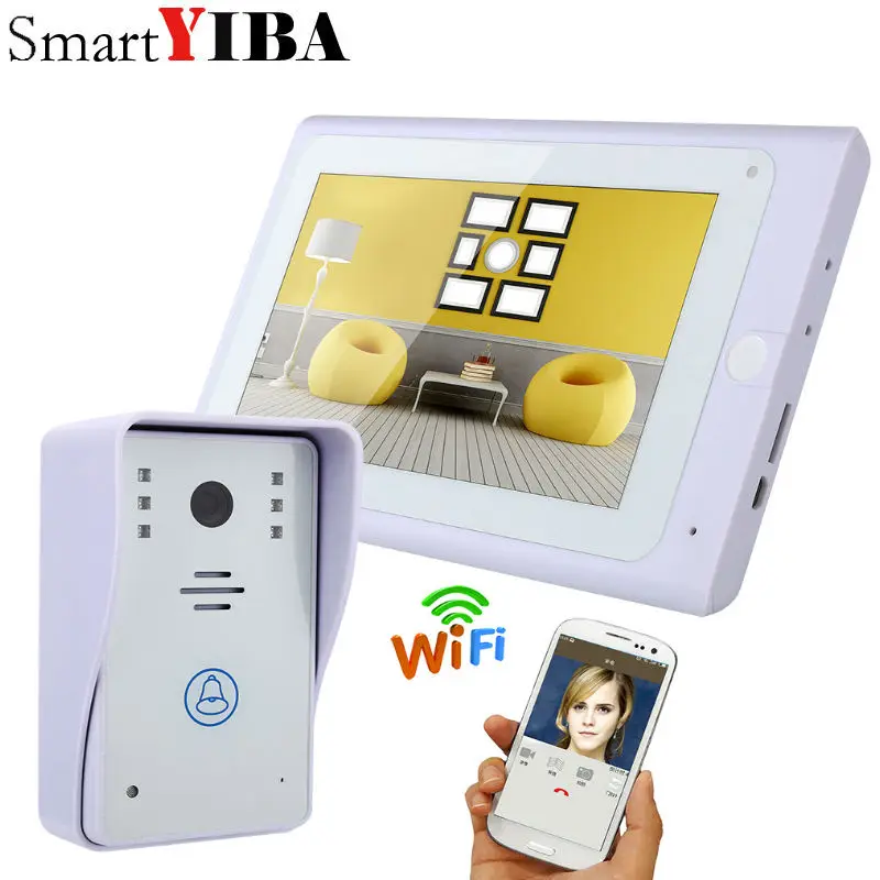 Видеодомофон SmartYIBA 7 дюймовый белый проводной/беспроводной Wi Fi IP домофон система