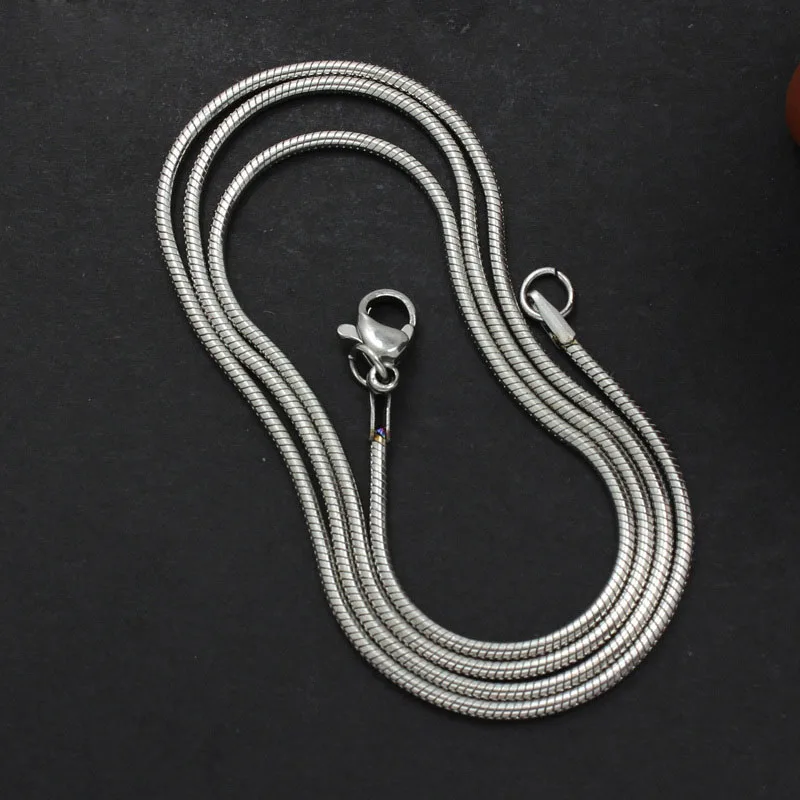 Оптовая продажа 10 шт. змея из нержавеющей стали мерцающая подвеска для ожерелья