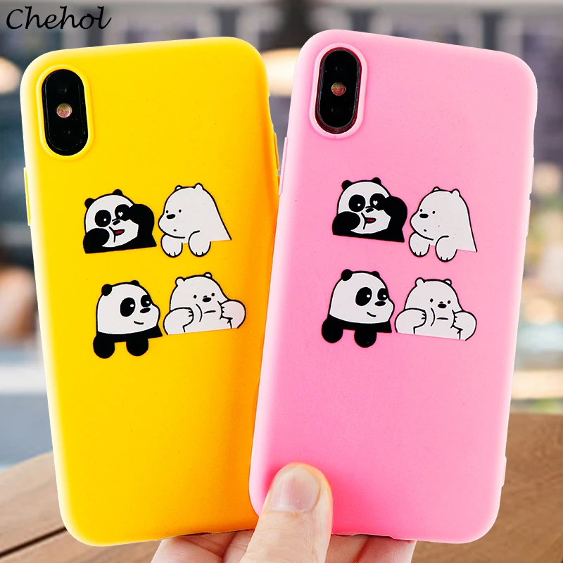 Модный чехол для телефона s iPhone 6 7 8 Plus X XS MAX XR Милая свинья панда Мягкий
