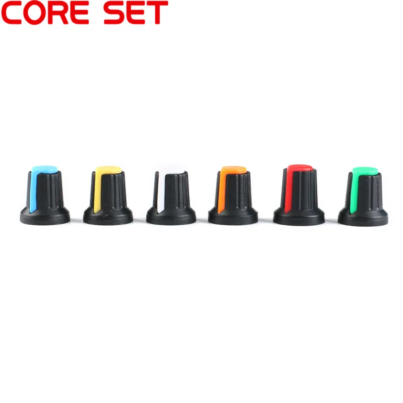 

10 шт./лот 6 мм Диаметр отверстия вала Диаметр потенциометра крышка кастрюли для диаметра 6 мм Сливовая ручка WH148