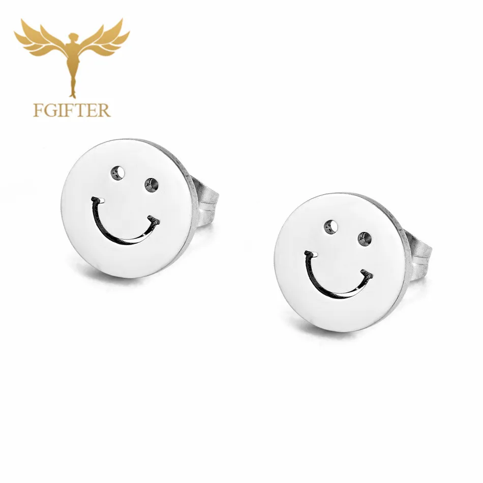 Серьги-гвоздики из нержавеющей стали для мужчин и женщин милая бижутерия с