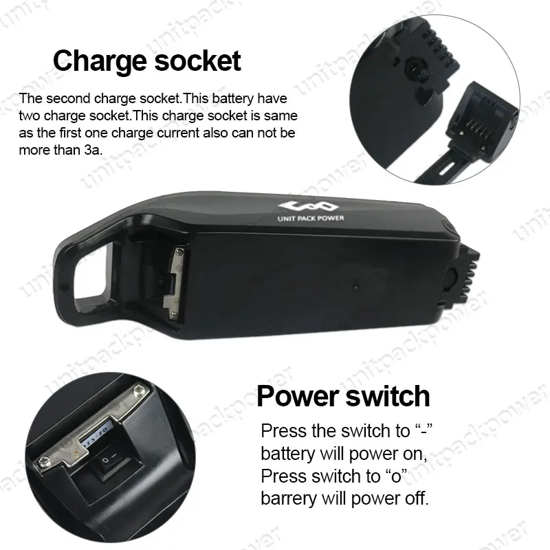 48V 14Ah Дельфин стиль электрический велосипед вниз трубка батарея с Sanyo сотовый USB