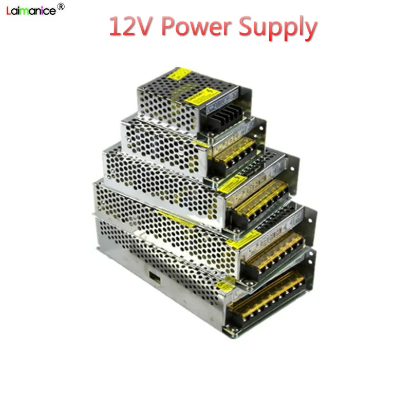 Алюминиевый переключатель питания AC100 240V DC 12V 2A 3A 5A 10A 20A 30A 40A 50A драйвер адаптера