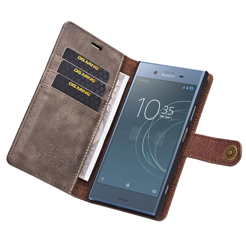 DG. Кошелек Ming чехол для sony Xperia XZ XZs XZ1 XZ3 X XZ2 компактный s Ретро воловья кожа