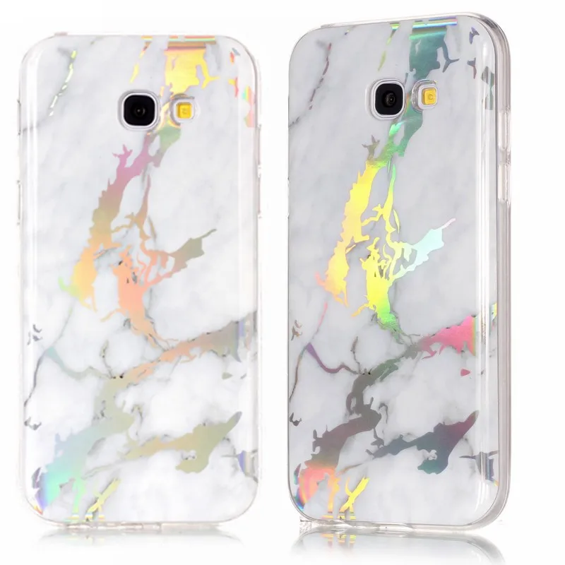 Задняя крышка для samsung A5 2017 телефонные чехлы Coque Galaxy Мрамор Гранит Мягкий