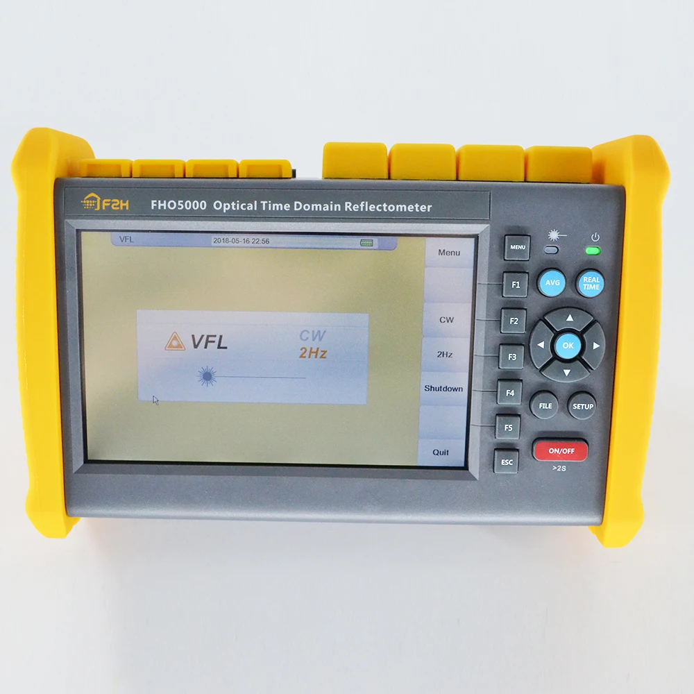 

7 inch SM OTDR FHO5000-D40 1310/1550nm 40/38dB built-in VfL and power meter and fiber link measure and laser source