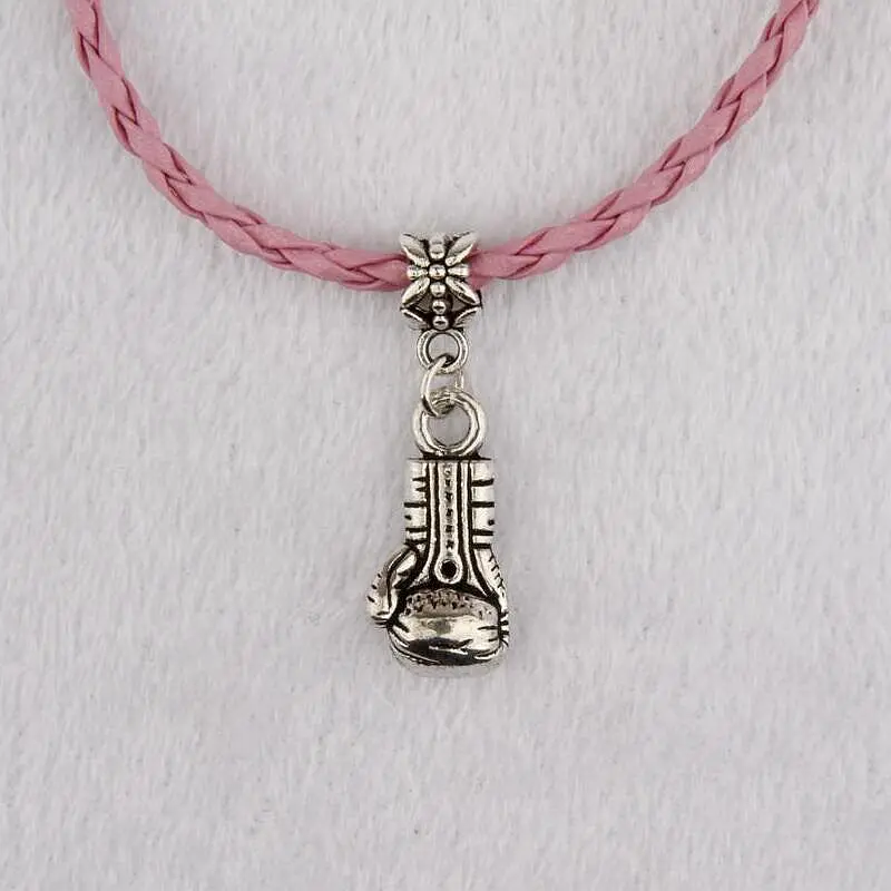 Горячие 20 штук пакет античные серебряные боксерские перчатки амулеты кулон + 5 см