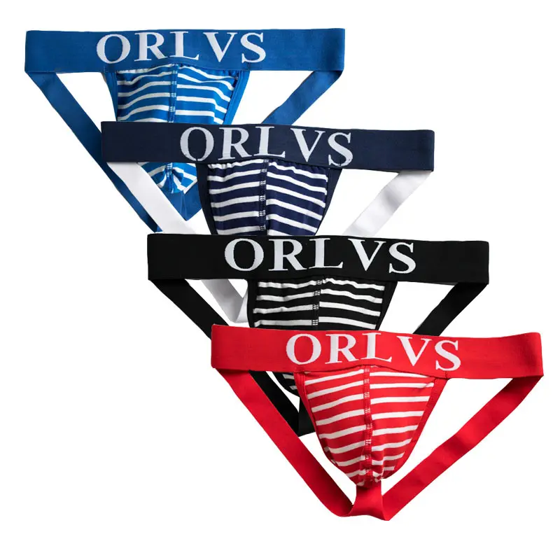 ORLVS 4 шт/партия мужские сексуальные трусы нижнее белье с бандажом стринги Танга