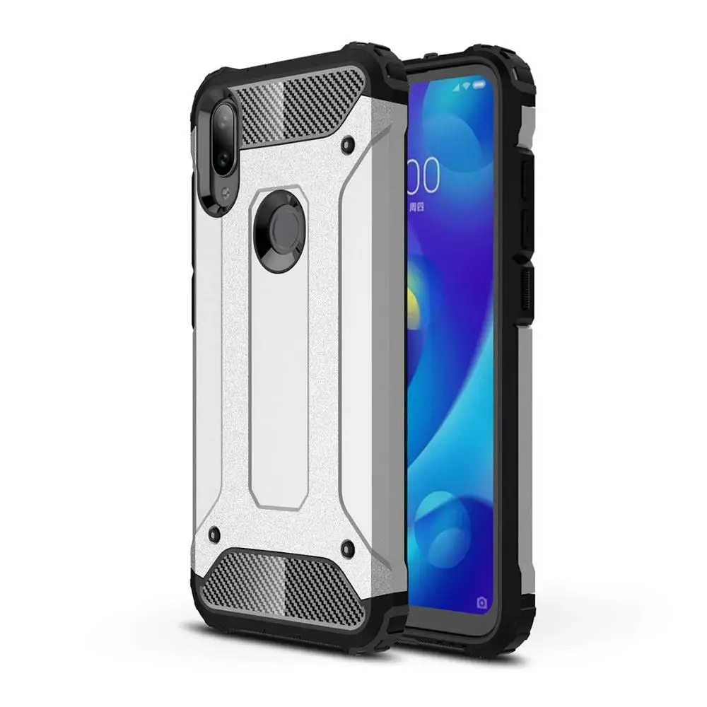 Silver Case Armor Shockproof Case for Redmi 7 Note 7 6A Case Rigid Plastic Silicone PC Rugged Case Xiaomi Redmi 6A 7 Note 7 8 Pro Back Cover - Цвет: Silver Case