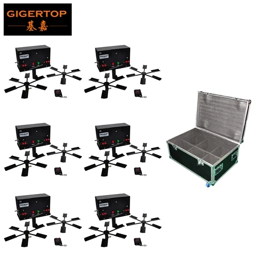 6in1 flight case Gigertop TP-T100 с двойным крылом фонтанный фейерверк система стрельбы № 5 батарея питания вращающаяся машина фейерверков двойное крыло - Цвет: 6in1 flight case