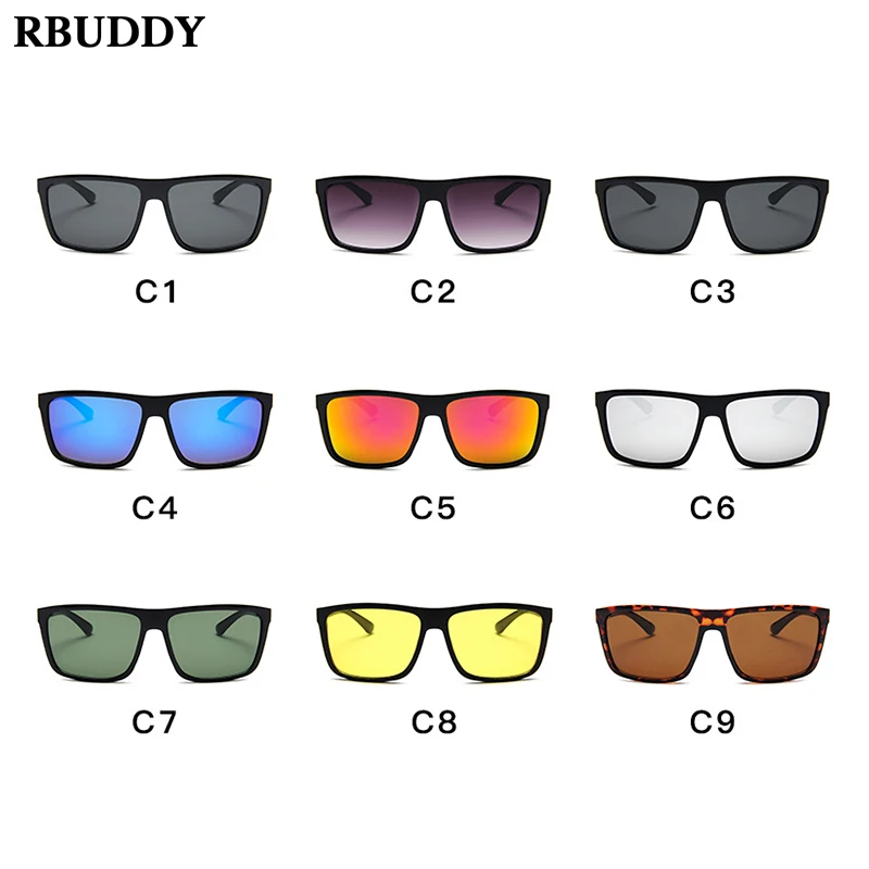 RBUDDY поляризационные солнцезащитные очки мужские s брендовые винтажные водительские движущиеся Мужские t Солнцезащитные очки Мужские защитные UV400 очки