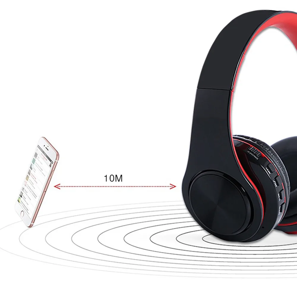 Беспроводные наушники VOBERRY, гарнитура Bluetooth 4,1, регулируемые складывающиеся наушники с микрофоном для ПК, мобильного телефона, Mp3 DD CT