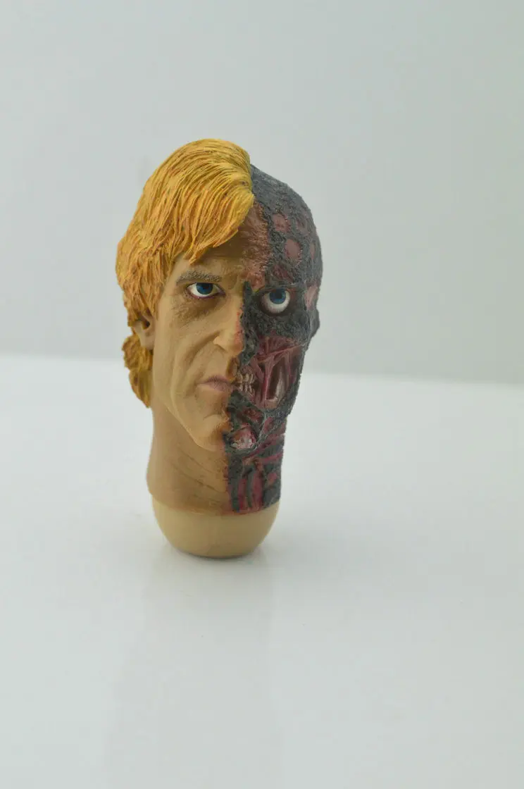 1/6 масштаб Аарон Экхарт сгорела голова лепить два лица подходит для горячих