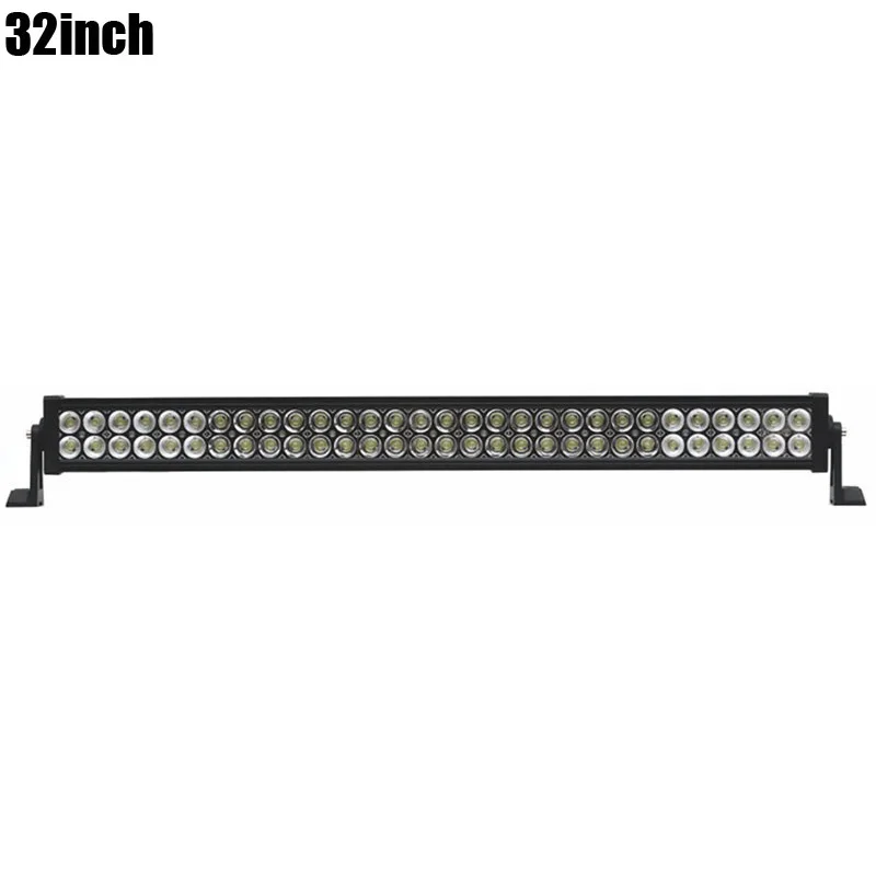 32inch Light Bar 52 50 42 32 22 дюймов 300 Вт 288/240/180/120 Вт двухрядный прямой светодиодный светильник бар машина грузовик внедорожных Беспроводной дистанционного Управление монтажный комплект - Цвет: 32inch Light Bar