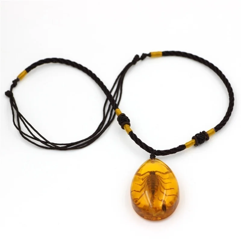2 шт насекомое Камень Натуральный скорпионы включение Янтарный Прибалтики кулон ожерелье домашний декоративный камень