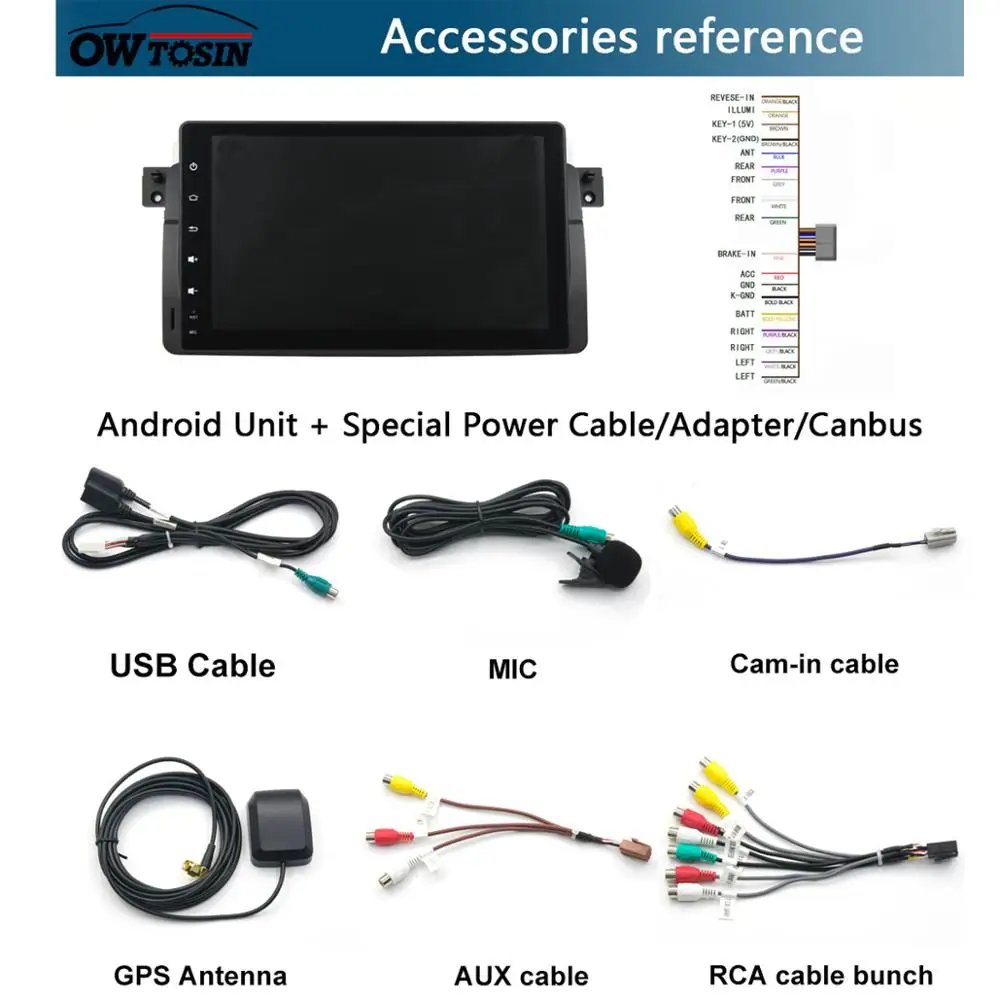 IPS 9 &quotAndroid 0 Восьмиядерный 4 Гб ОЗУ + 64 ПЗУ Автомобильный DVD плеер для BMW 3 серии E46 M3