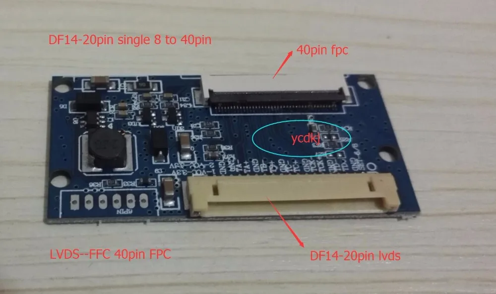 Адаптер интерфейса FFC от 8 до 40P с ЖК экраном коммутационная плата LVDS для