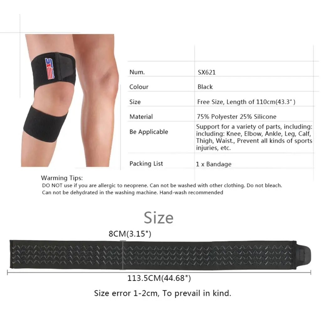 

Elastic Compression Strap Brace Support For Knee Elbow Ankle Guard Protector