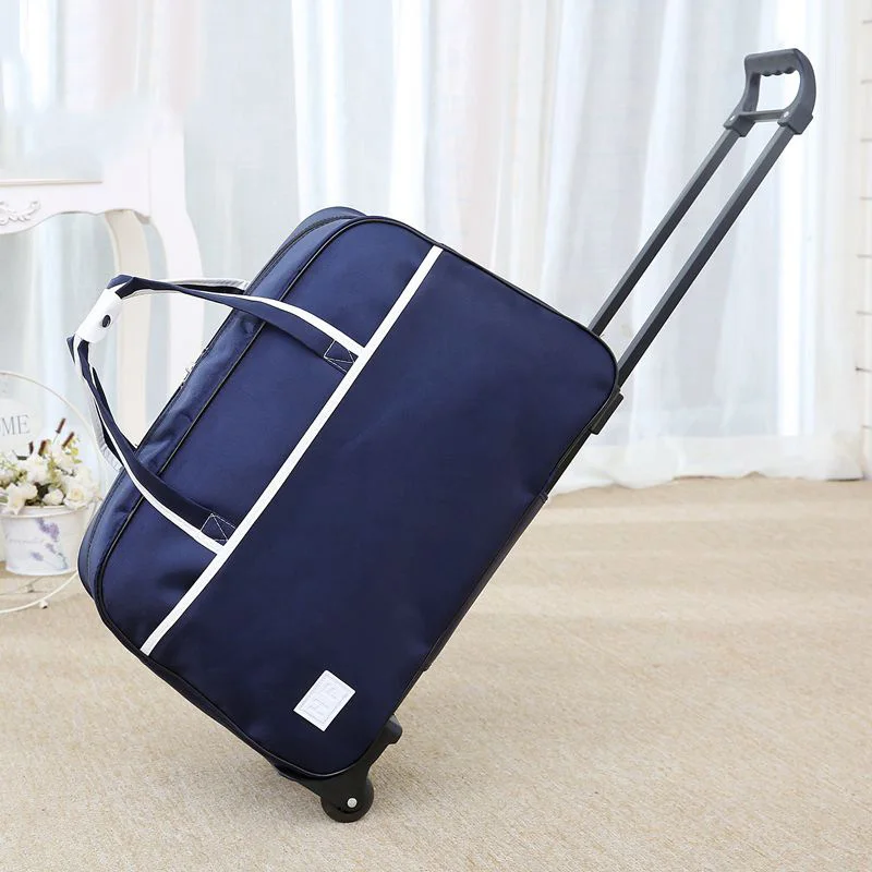 Dark blue Travel bag Новая водонепроницаемая сумка для багажа, толстый стильный чемодан на колесиках, багаж на колесиках для мужчин и женщин, дорожная сумка на колесиках - Цвет: Dark blue Travel bag