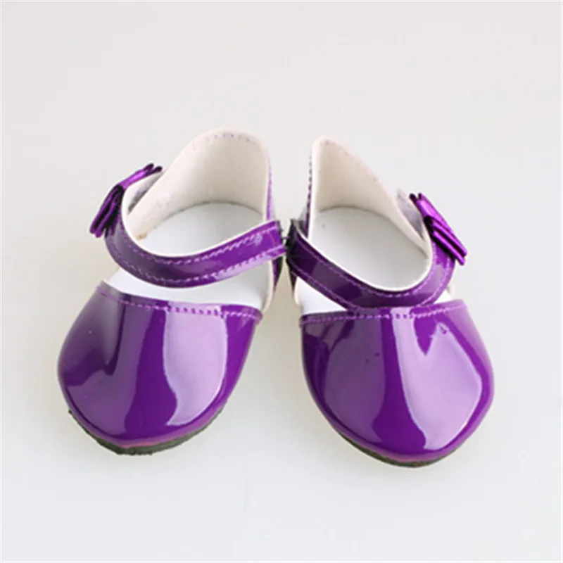 Doll Accessories Purple Leather Ballerina Shoes fit 18 inch American Girl My Life Our Generation Journey LH-12 | Игрушки и хобби