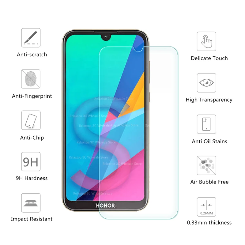 Закаленное стекло на Honor 8 s Защитное для huawei honor KSE LX9 5 71 honor8s hono s8 защита экрана