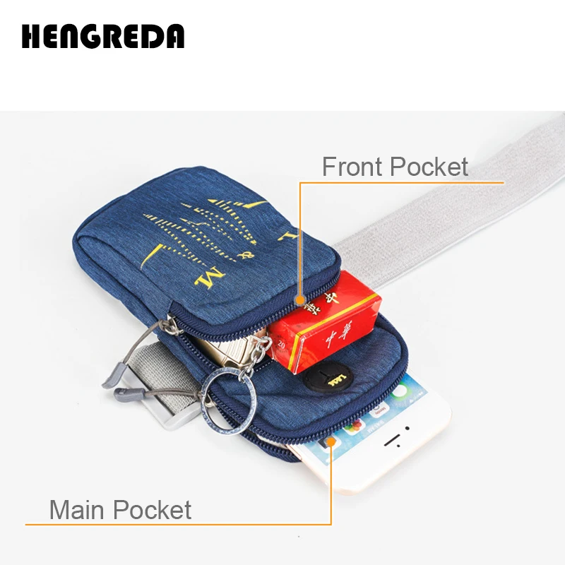 Новинка Runnng повязка на руку Hengreda эластичный пояс безотказная повязка на руку с отверстием для наушников держатель для телефона всех размеров телефонов