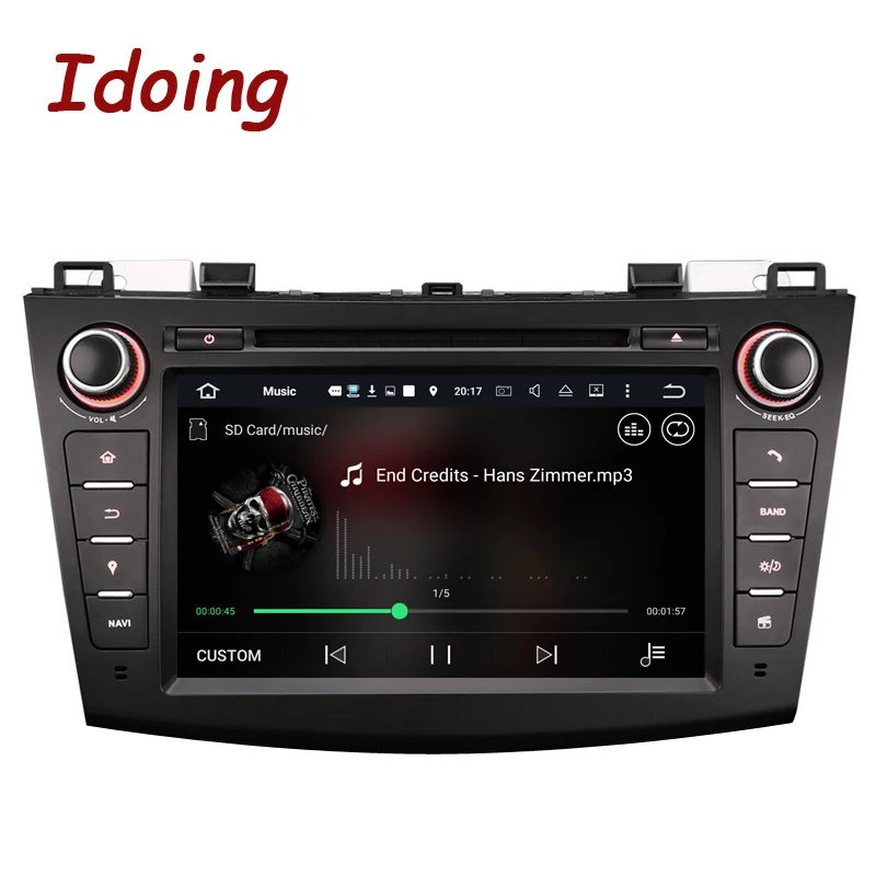 Idoing2Din рулевое колесо Android 7,1 для Mazda 3 автомобильный DVD мультимедийный видео плеер gps навигация четырехъядерный сенсорный экран bluetooth