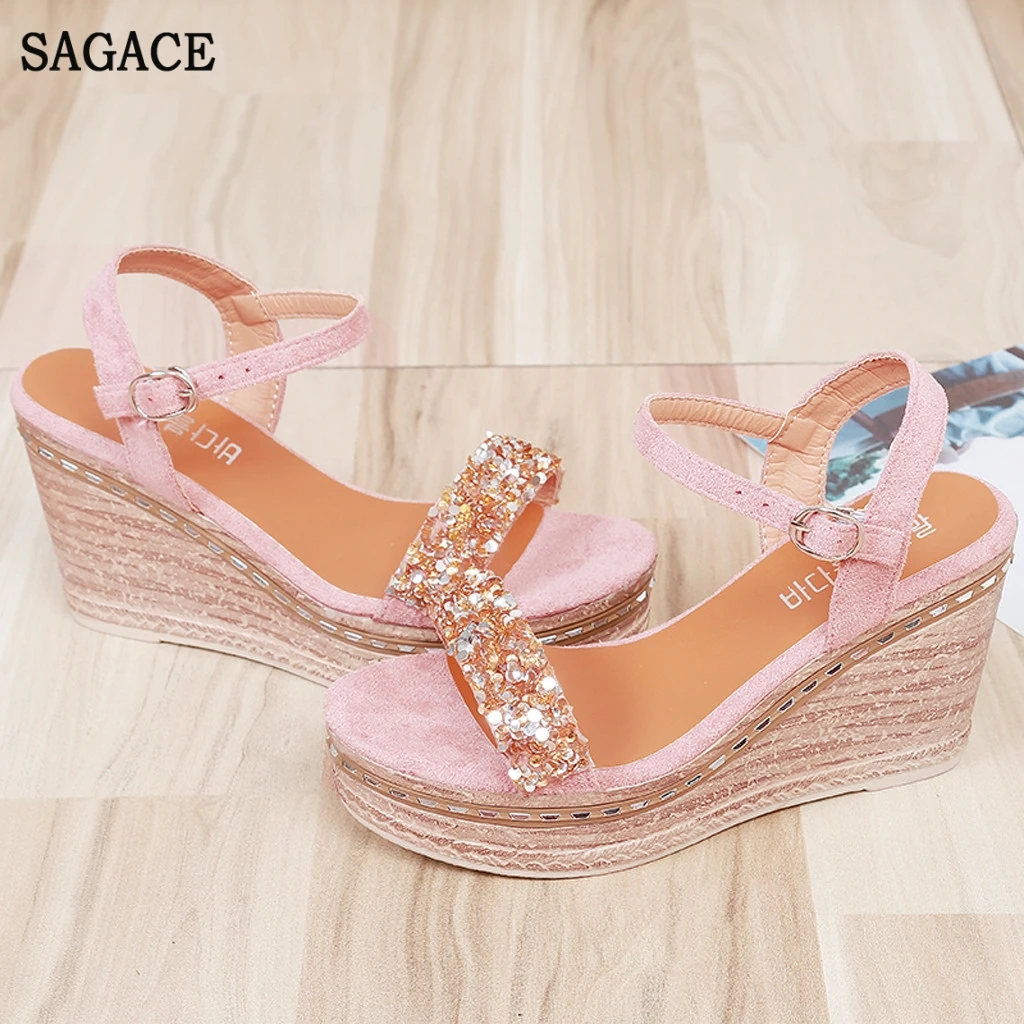 SAGACE/женские летние сандалии с открытым носком и пряжкой Женская обувь со