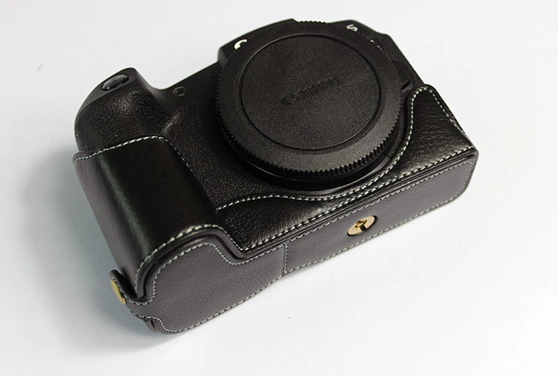 Натуральная Кожа Камера Половина Чехол сумка для Canon EOS RP r-p половина тела крышка оболочки с ремешком батарея открытие