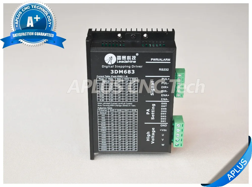 1-осевой NEMA 34 3-фазный шаговый двигатель 636oz-in и драйвер 3DM683 48В комплект питания |