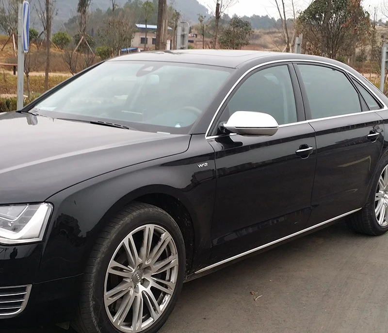 Для Audi A8D4 A8 D4 AUDI A8L 2011 2012 2013 A8L A8W12 боковое зеркало заднего вида Кепки серебристый матовый хром