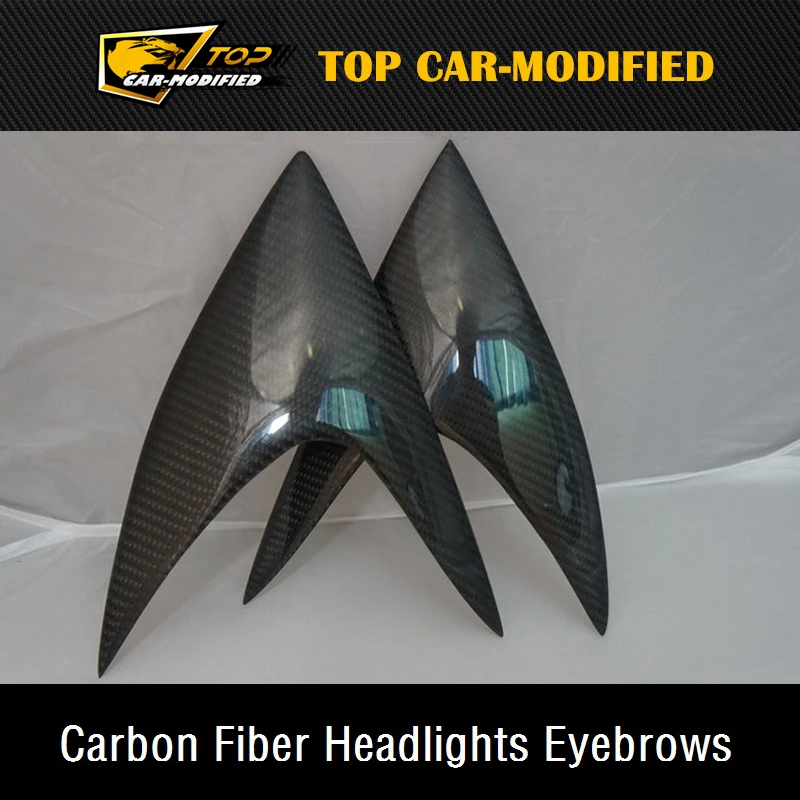 Бесплатная доставка 100% настоящие фары из углеродного волокна веки для бровей