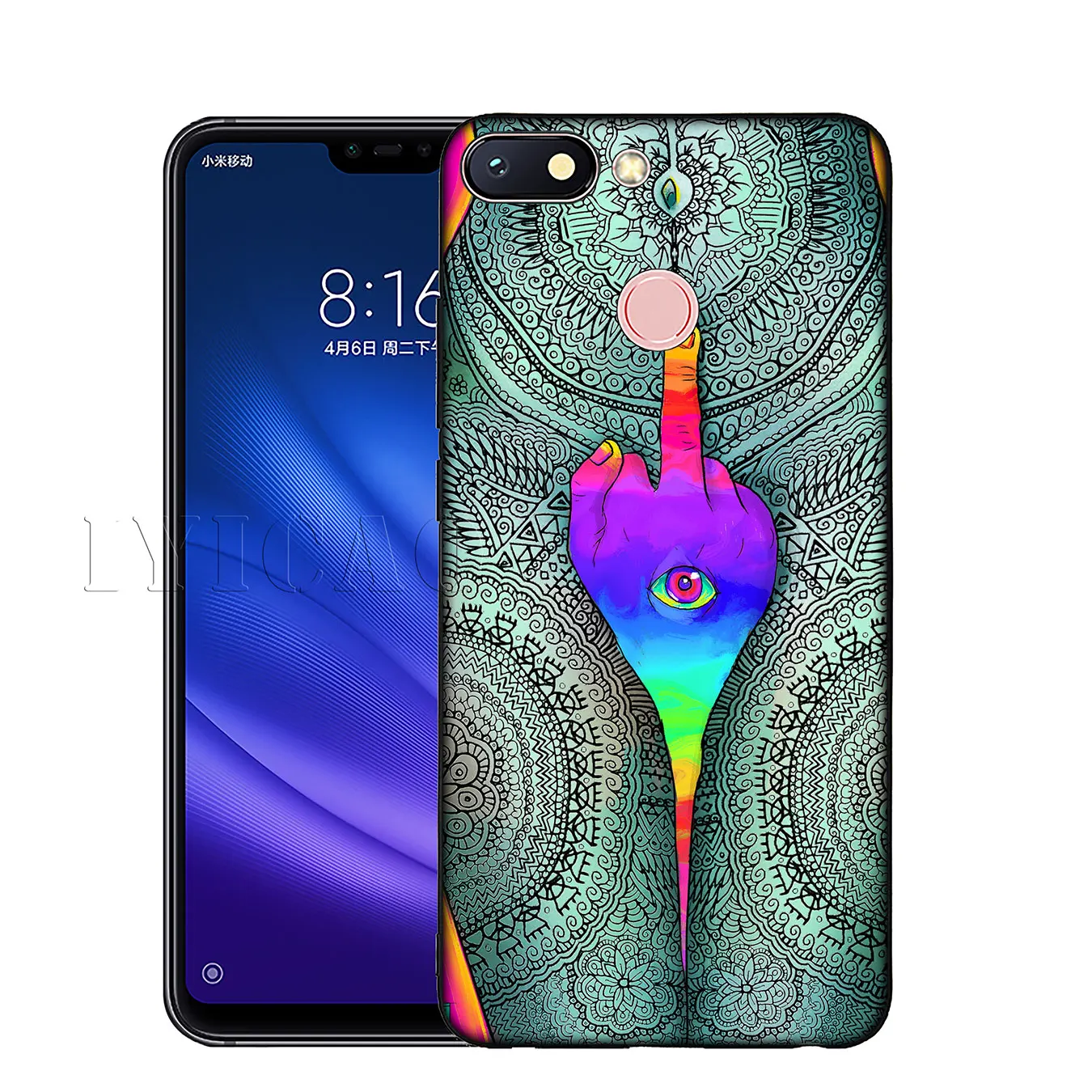 IYICAO Colourful Psychedelic Trippy Art Soft Phone Case for Xiaomi Mi 10 9 9T CC9 CC9E 8 SE A3 Pro A1 A2 Lite 6 pocophone f1 |