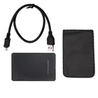 2,5 дюйма HDD чехол USB 2,0 SATA портативный с поддержкой 2 ТБ Hdd жесткий диск черный внешний корпус HDD коробка с сумкой
