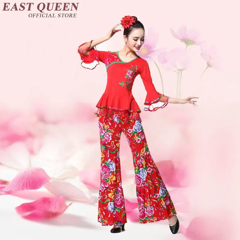 Chinese folk dance Traditional chinese clothing Classical stage wear oriental costumes AA3105 Y | Тематическая одежда и