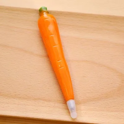 Carrots 1 шт. Новинка фрукты овощи шариковая ручка в форме цветка ручка яблоко банан МАГНИТ ручка канцелярские принадлежности canetas материал escolar школьные принадлежности - Цвет: Carrots