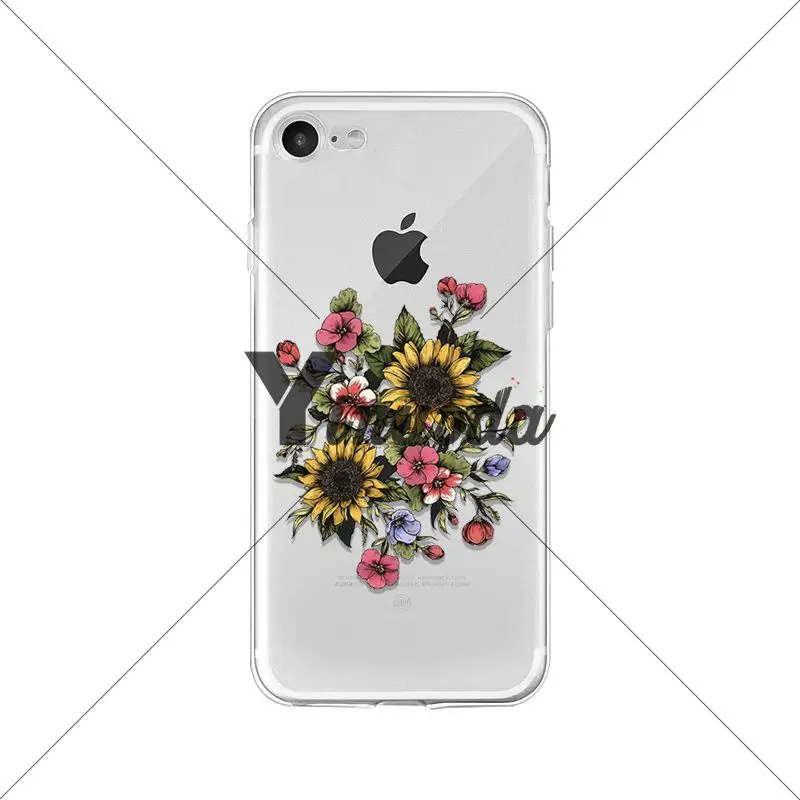 Мягкий силиконовый прозрачный чехол Yinuoda для iPhone 8 7 6 6S Plus 5 5S SE XR X XS