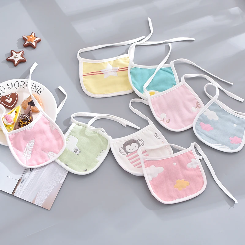 5 шт. хлопок нагрудник водонепроницаемые детские нагрудники Марля бандана Baberos