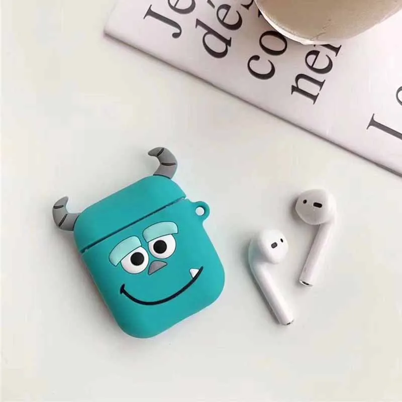 cow Мягкий силиконовый чехол, наушники для Apple Airpods, Bluetooth, беспроводные наушники, защитный чехол, коробка для Air Pods, наушники, сумка - Цвет: cow