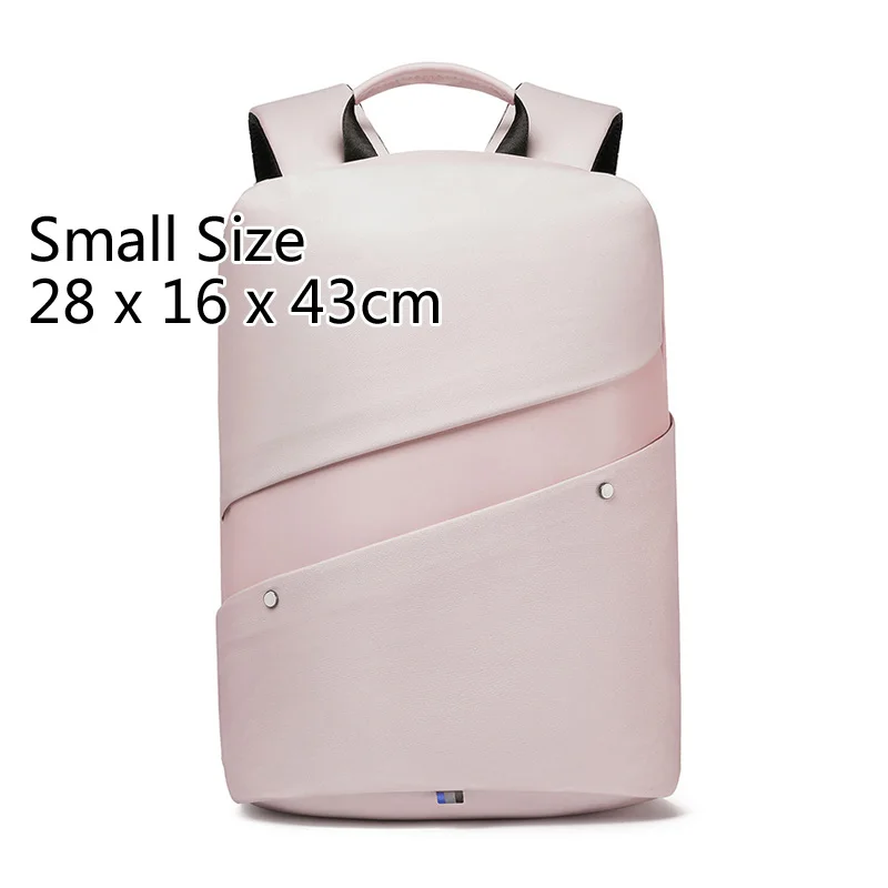Pink Small Модный деловой женский рюкзак для ноутбука 15,6 дюймов, розовые водонепроницаемые женские рюкзаки для путешествий, Противоугонный рюкзак, женская сумка - Цвет: Pink Small